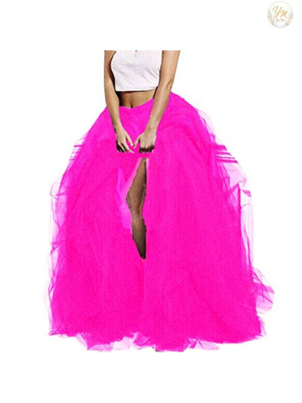 Women Maxi Tulle Floor Length Layered High Waist Special Occasion Skirt
